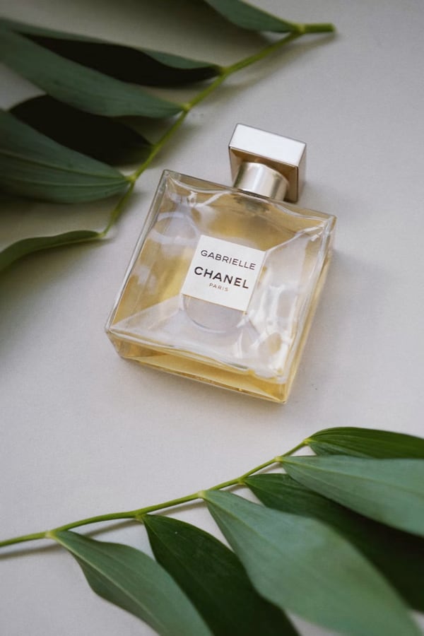 chanel perfume bottle a table